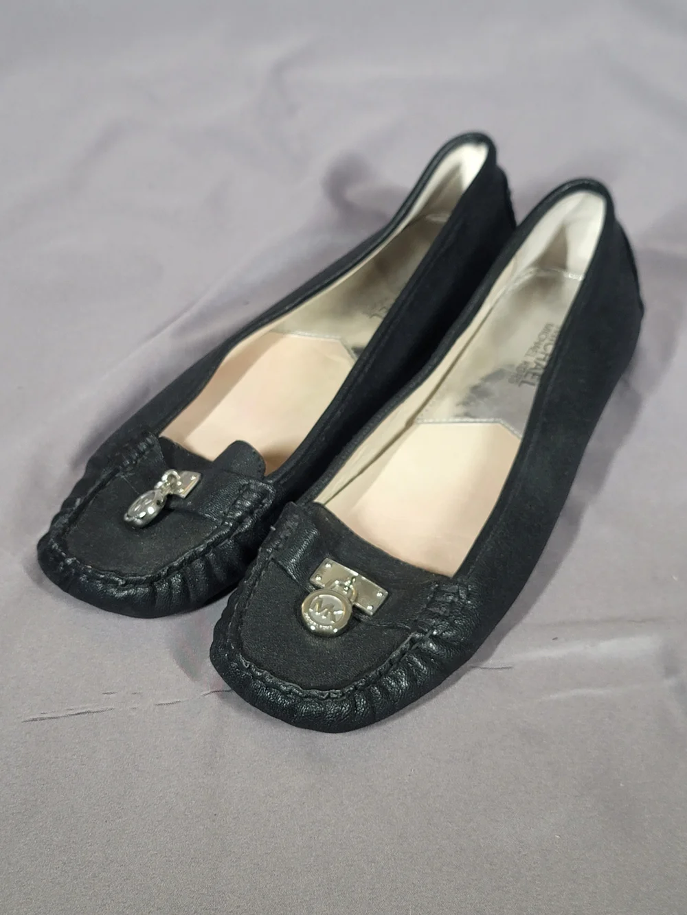 Michael Kors Black Leather Moccasin Loafers